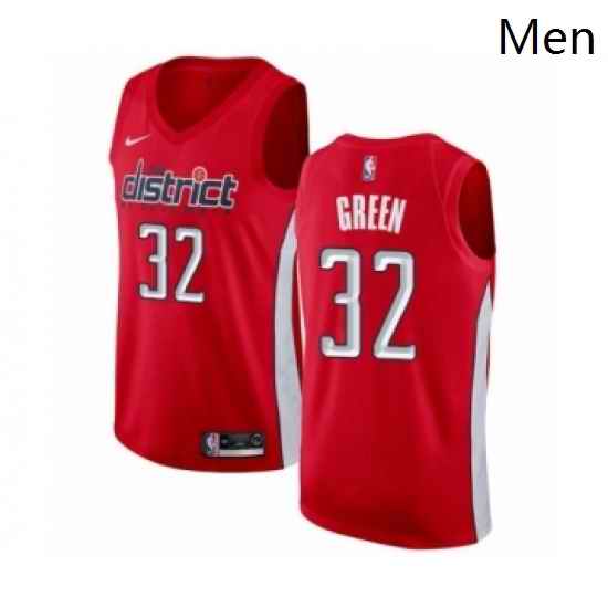 Mens Nike Washington Wizards 32 Jeff Green Red Swingman Jersey Earned Edition